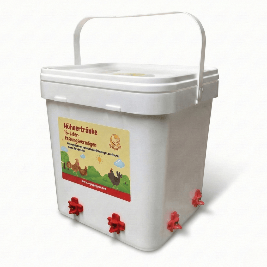 chicken nipple drinker 15 litre capacity on white background
